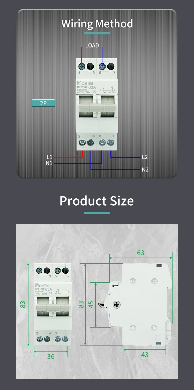 Automatic Manual Transfer Switch 2p