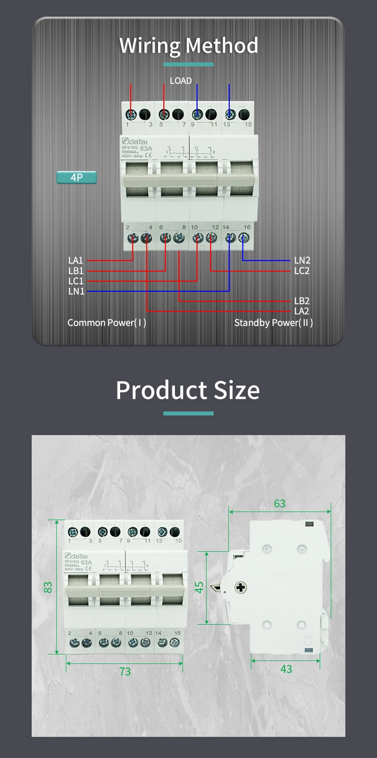 Automatic Manual Transfer Switch 4p