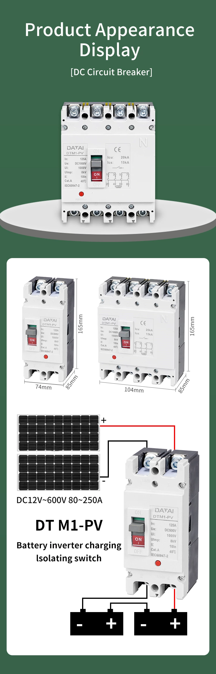 DTM1-125 2P DC MCCB