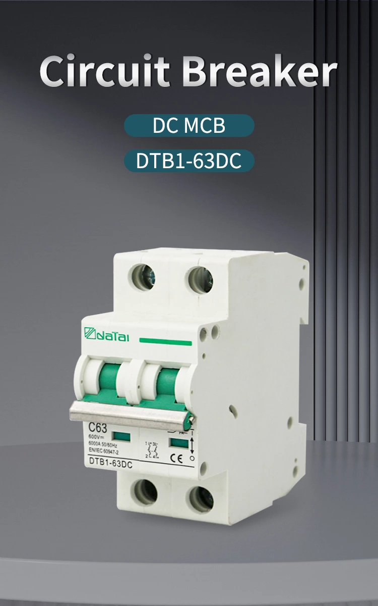 DTB1-63 2P DC MCB（Mini circuit breaker)