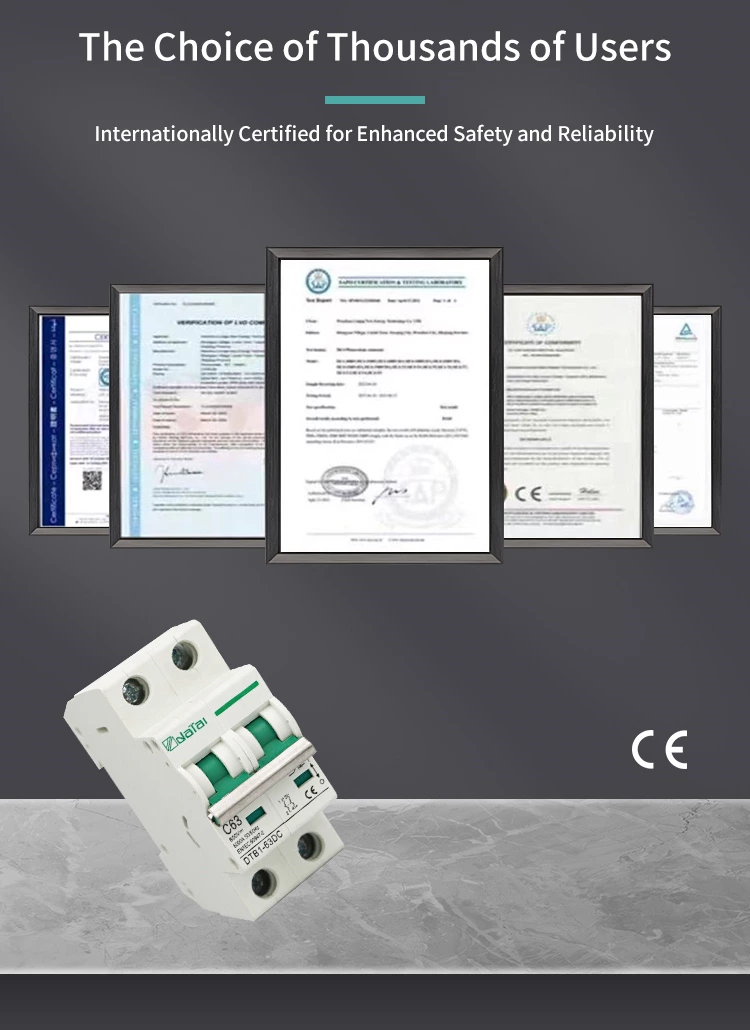 DTB1-63 2P DC MCB（Mini circuit breaker)