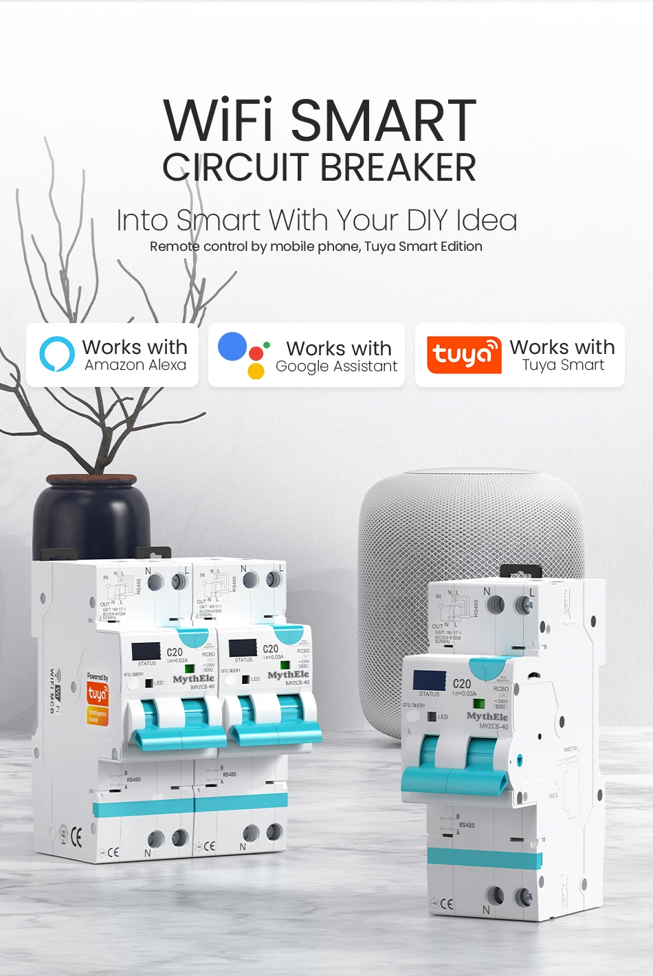 MYZCB-40 WiFi RCBO Smart Circuit Breaker